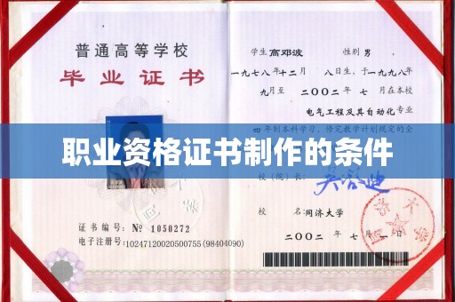 荃湾职业资格证书制作的条件