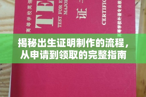 渭滨揭秘出生证明制作的流程，从申请到领取的完整指南