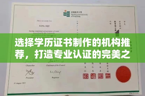新田选择学历证书制作的机构推荐，打造专业认证的完美之选