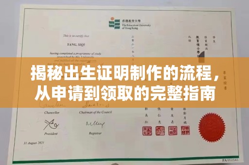 东源揭秘出生证明制作的流程，从申请到领取的完整指南